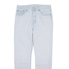 LEVI'S 501 Mens Jeans Blue Regular Straight Denim Light W32 L42 Classic Button