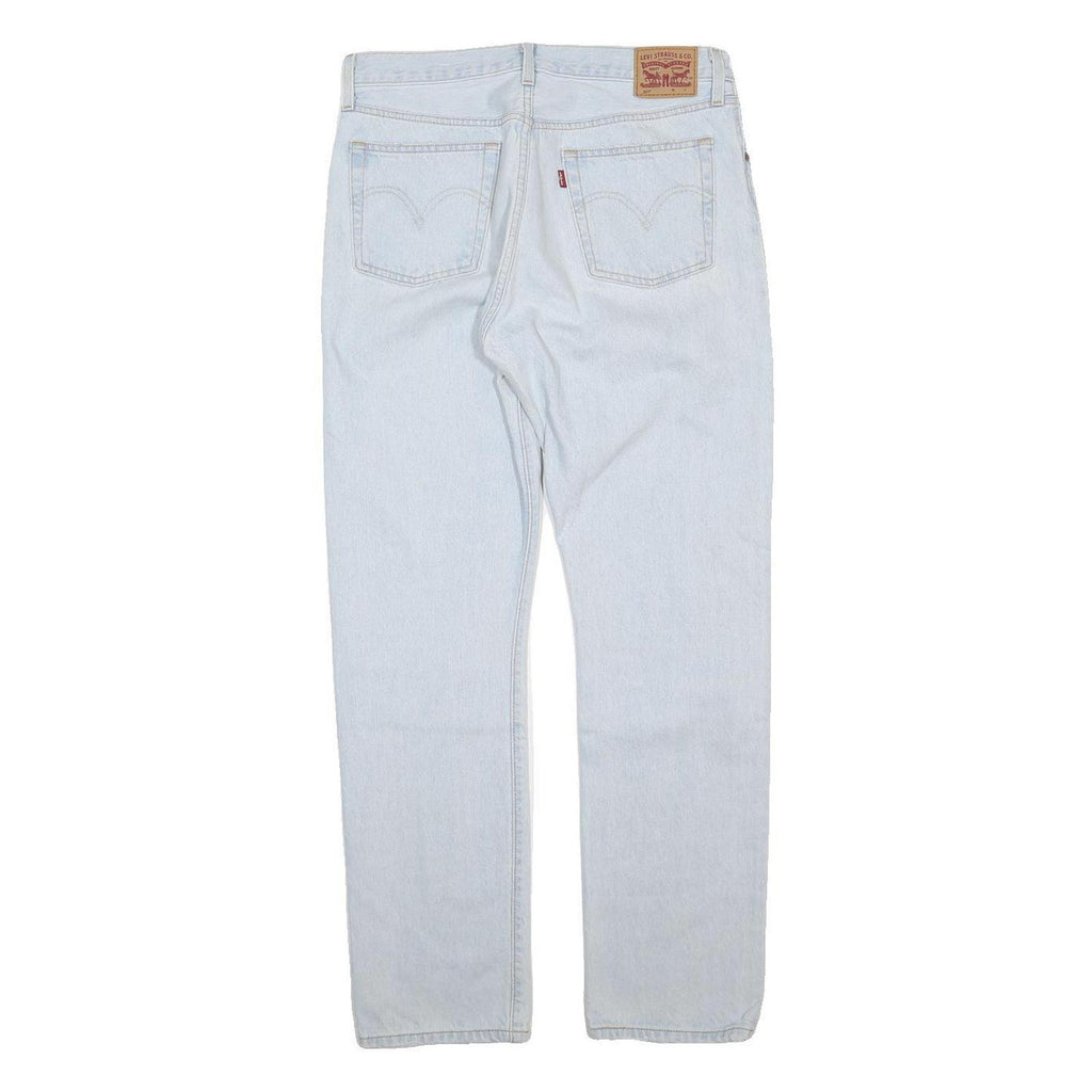 LEVI'S 501 Mens Jeans Blue Regular Straight Denim Light W32 L42 Classic Button