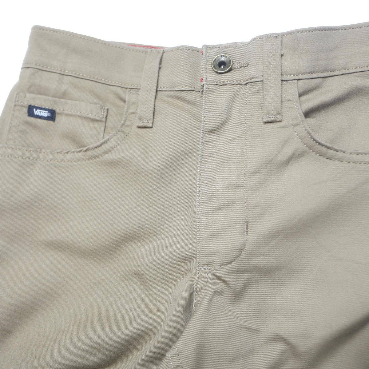 VANS Mens Slim Khaki Beige Trousers W28 L28 Zip Closure Casual Daily Wear