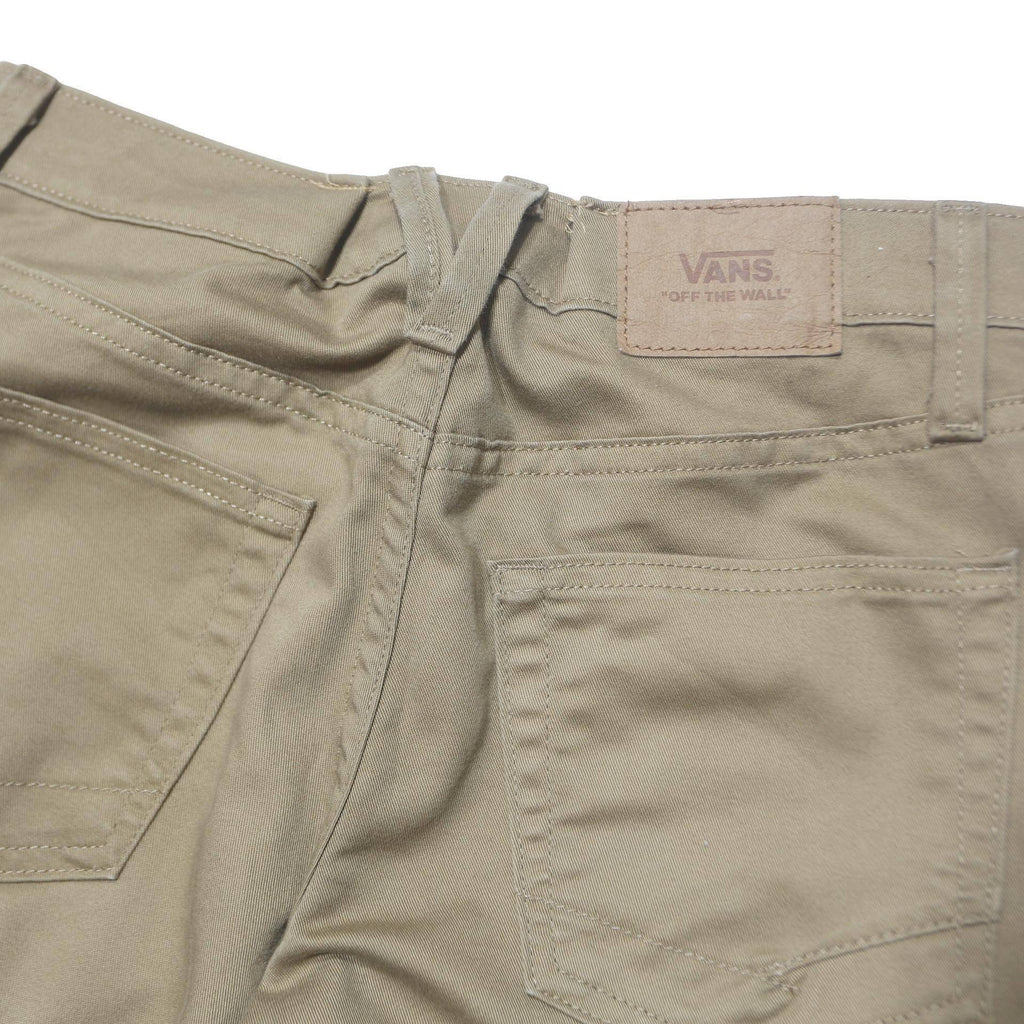 VANS Mens Slim Khaki Beige Trousers W28 L28 Zip Closure Casual Daily Wear