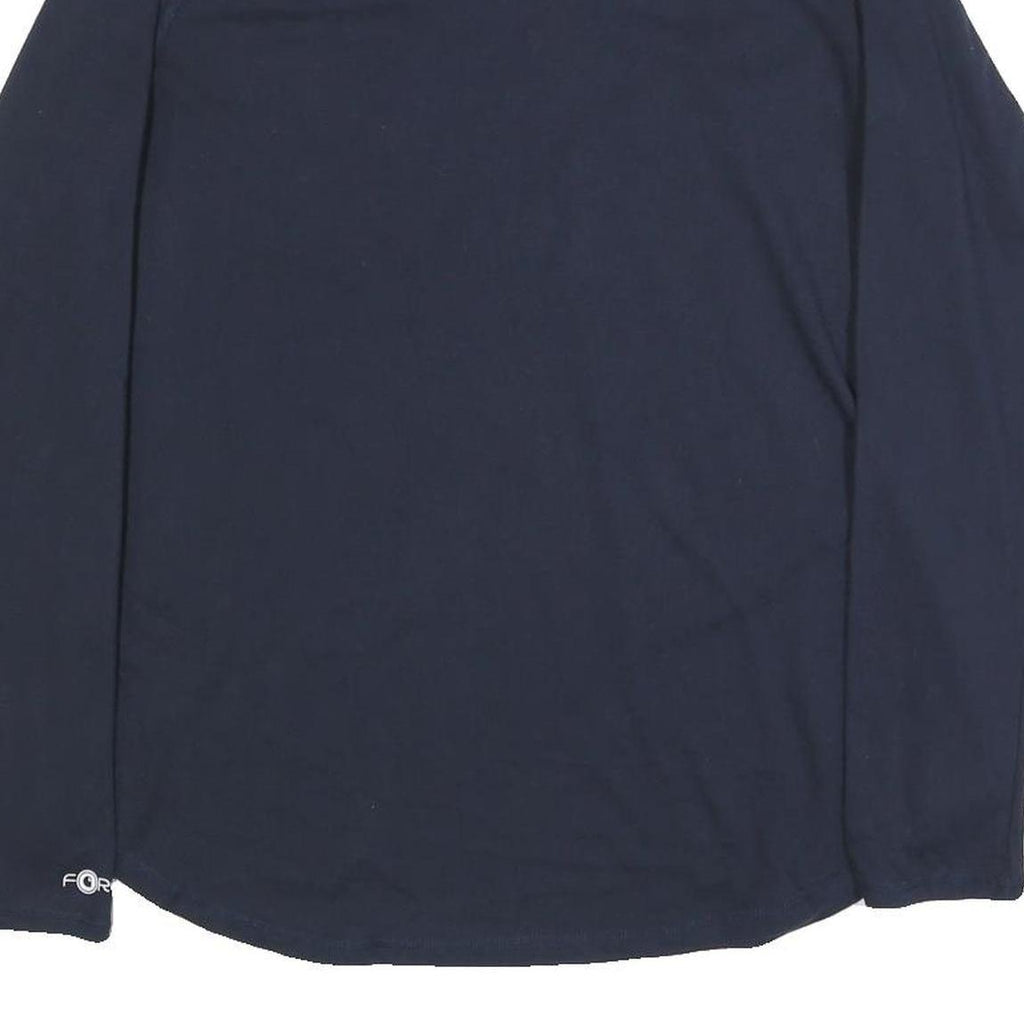 CARHARTT Womens Navy Blue Plain Long Sleeve Crew Neck T-Shirt L Casual