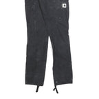 DICKIES Womens Slim Black Cotton Blend Slim Cargo Trousers W26 L32 Workwear