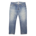 LEVI'S 501 Mens Jeans Blue Regular Straight Denim Medium W38 L30 Classic Button