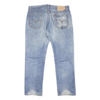 LEVI'S 501 Mens Jeans Blue Regular Straight Denim Medium W38 L30 Classic Button