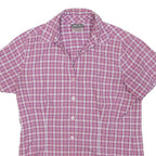 JACK WOLFSKIN Womens Pink & White Check Summer Shirt UK 10 Lightweight Outdoor