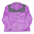 FILA Womens Purple & Grey Fleece Zip Jacket XL Polyester Blend Comfortable