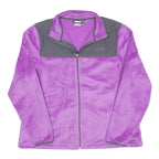 FILA Womens Purple & Grey Fleece Zip Jacket XL Polyester Blend Comfortable