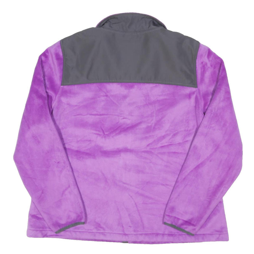 FILA Womens Purple & Grey Fleece Zip Jacket XL Polyester Blend Comfortable