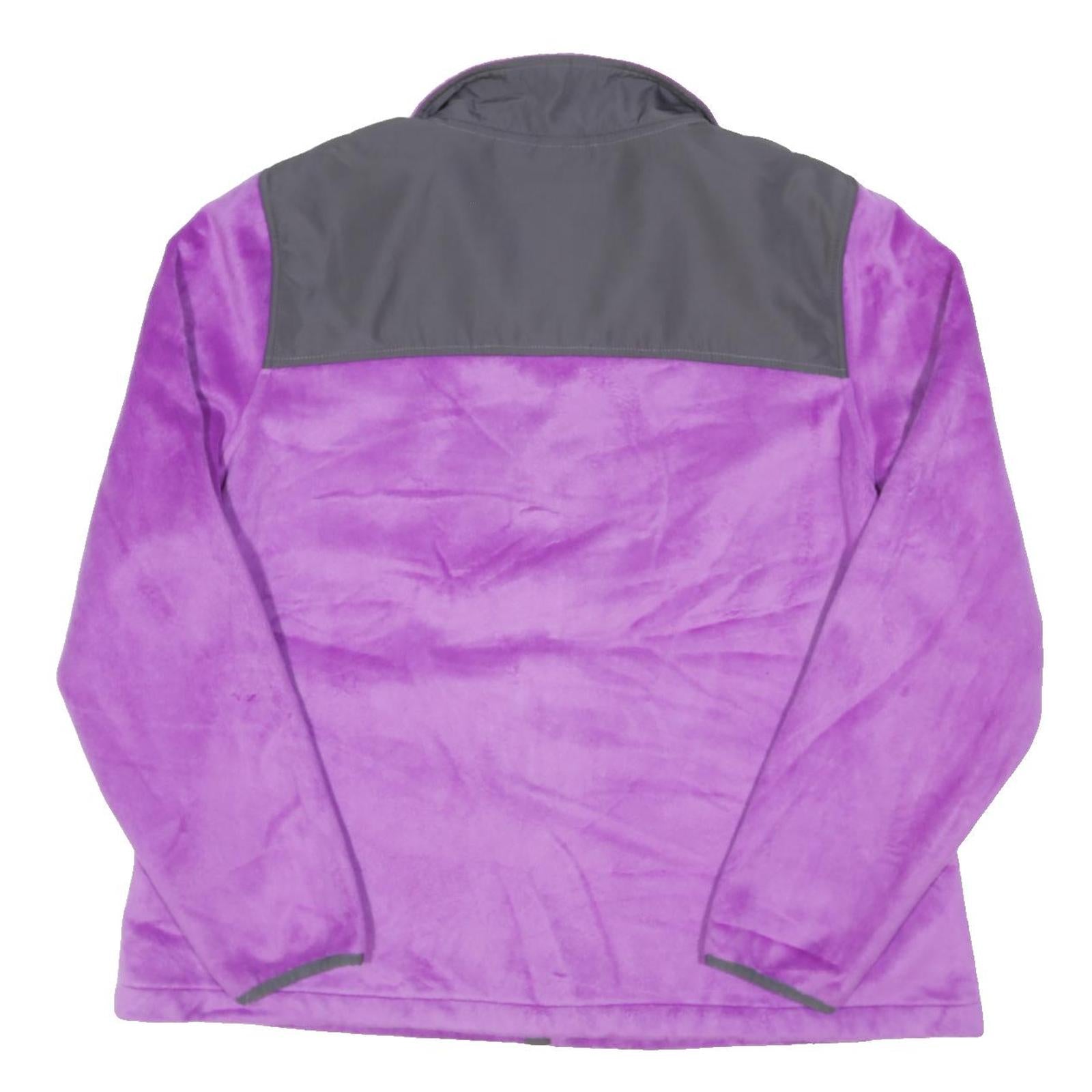 FILA Womens Purple & Grey Fleece Zip Jacket XL Polyester Blend Comfortable