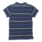 LYLE & SCOTT Mens Blue & Light Blue Striped Short Sleeve Polo Shirt S Cotton