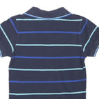 LYLE & SCOTT Mens Blue & Light Blue Striped Short Sleeve Polo Shirt S Cotton