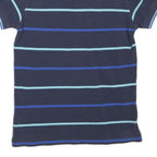 LYLE & SCOTT Mens Blue & Light Blue Striped Short Sleeve Polo Shirt S Cotton