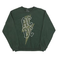 ACDC Womens Green Cotton Blend Crew Neck Sweatshirt M Animal Print Graphic