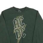 ACDC Womens Green Cotton Blend Crew Neck Sweatshirt M Animal Print Graphic
