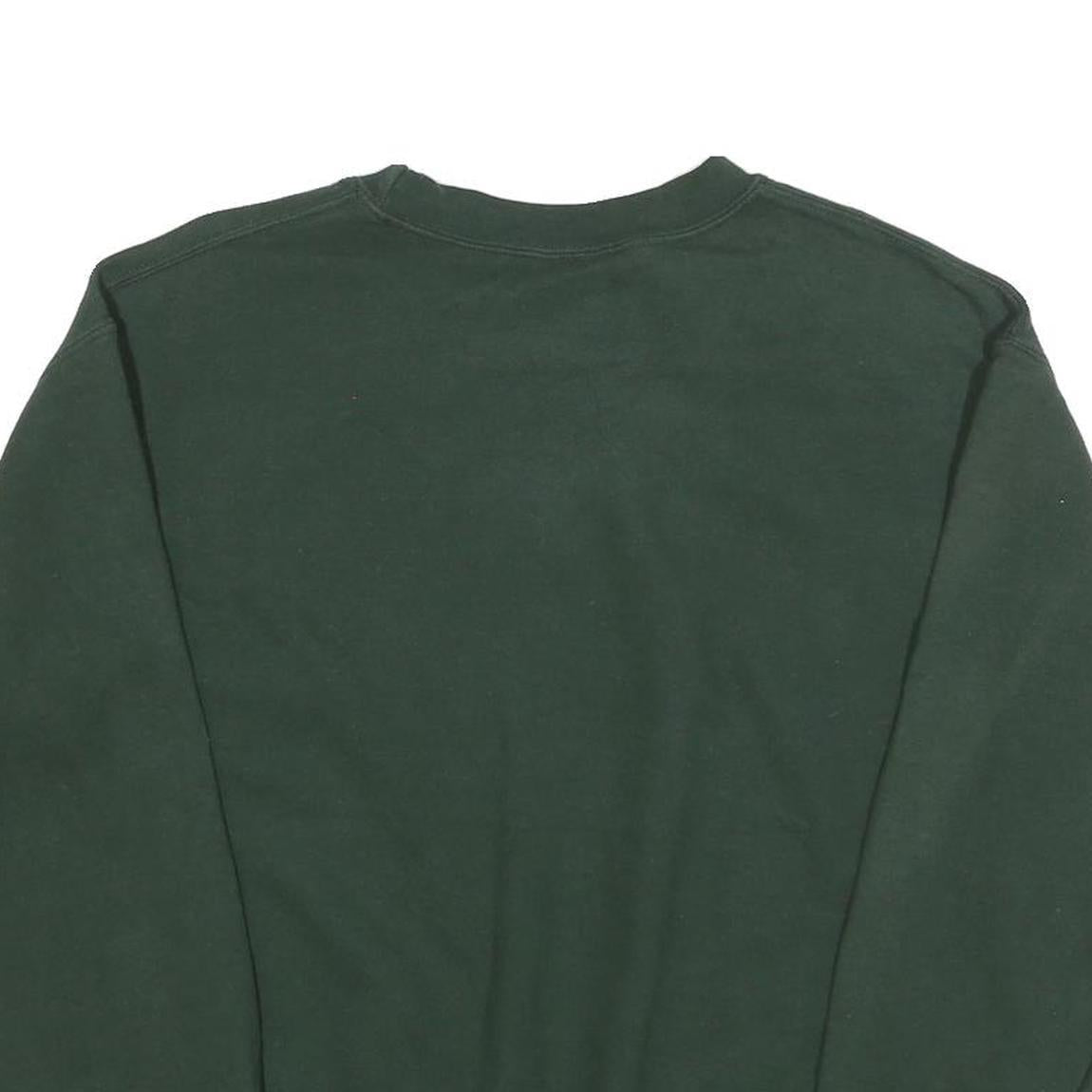 ACDC Womens Green Cotton Blend Crew Neck Sweatshirt M Animal Print Graphic