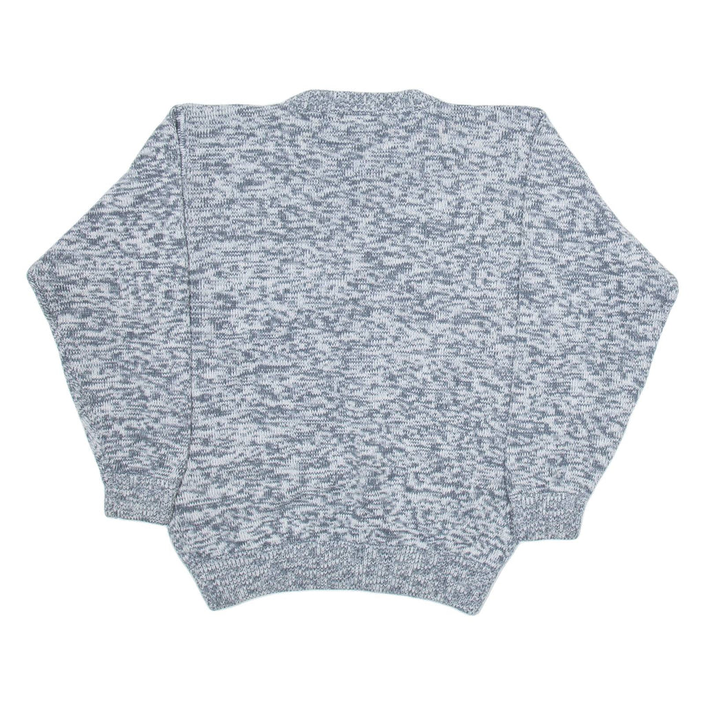 BENELLY Womens Patterned Jumper Grey Geometric Tight Knit S