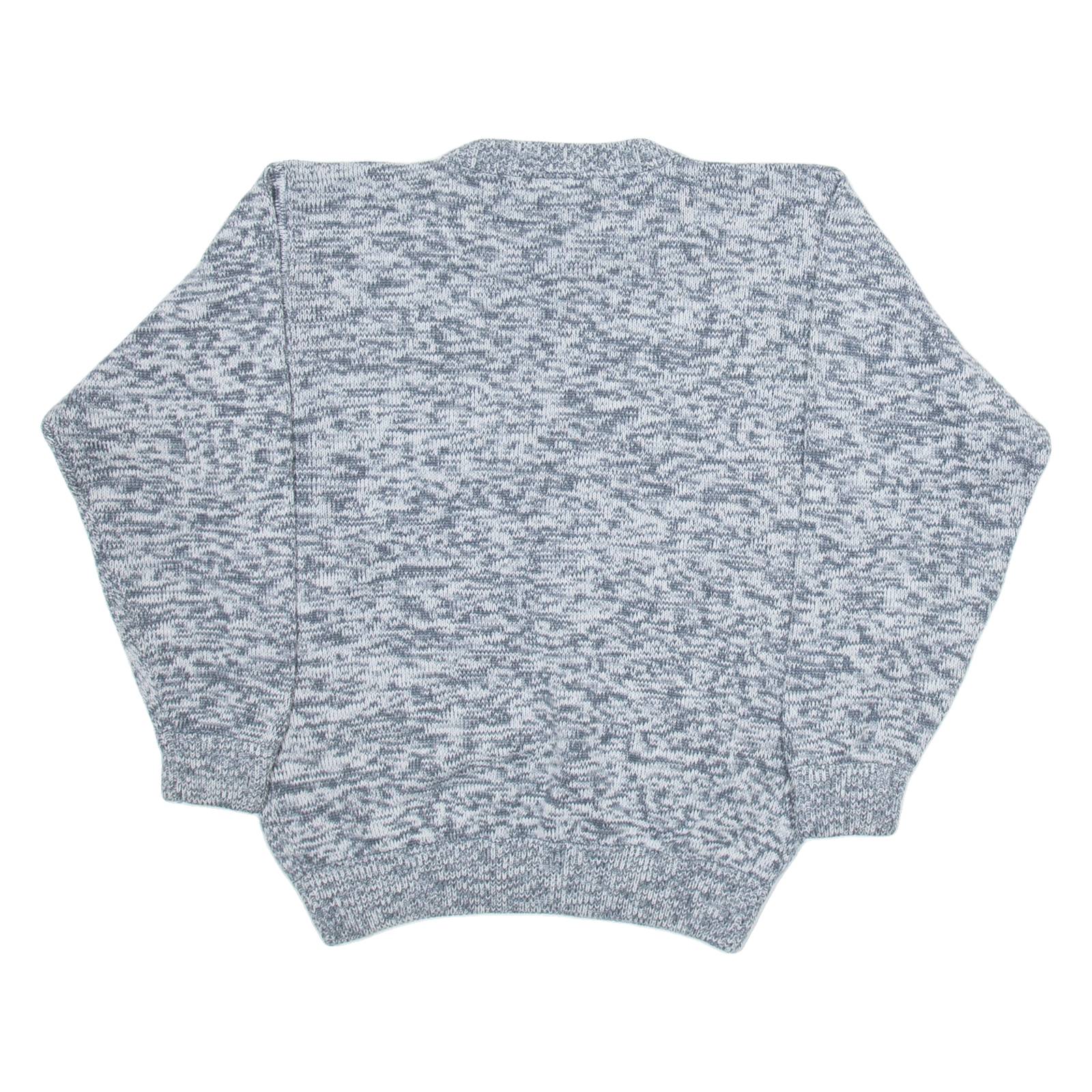 BENELLY Womens Patterned Jumper Grey Geometric Tight Knit S