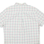 TOMMY HILFIGER Mens White & Multi Check Shirt M Cotton Blend Classic Casual