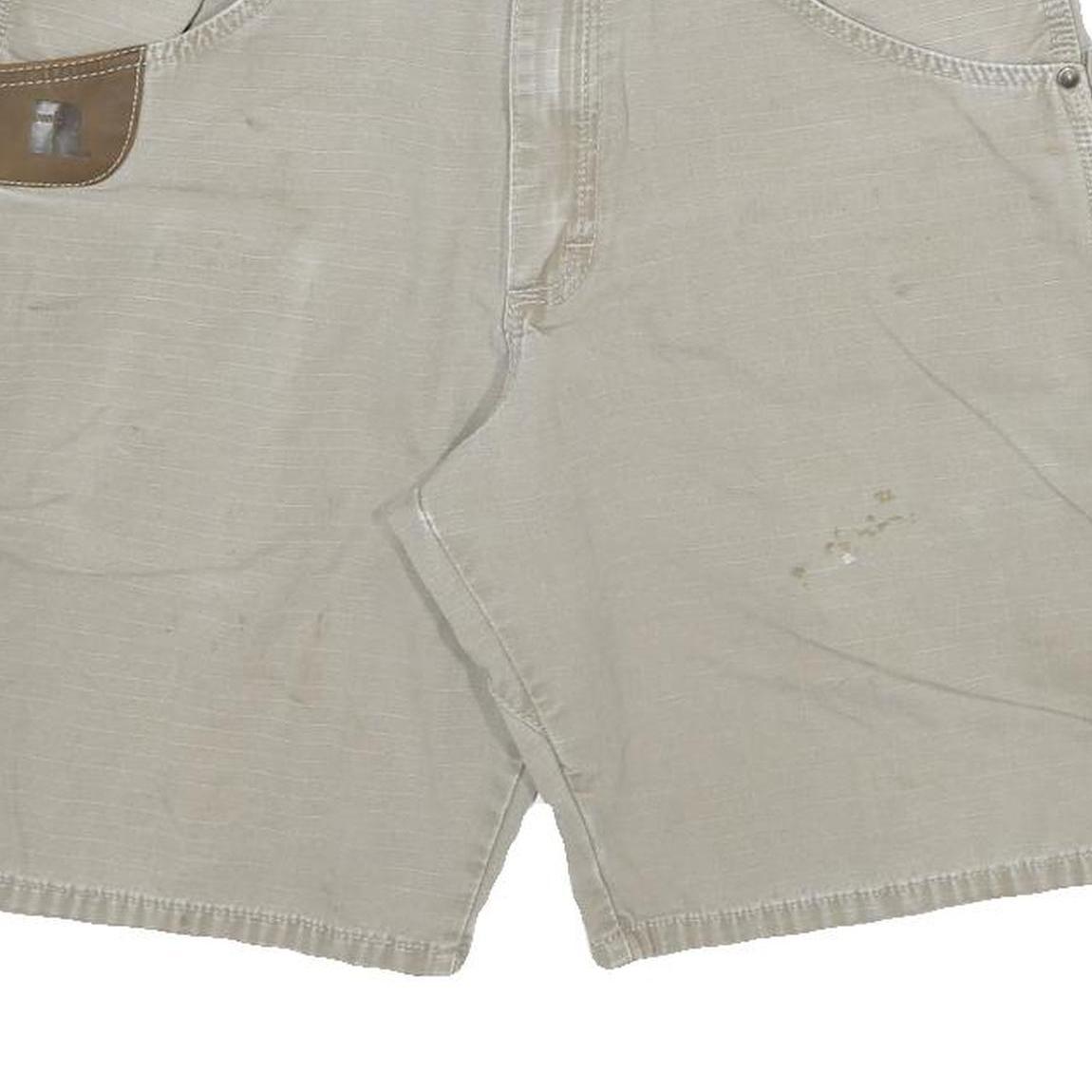 WRANGLER Mens Shorts Beige Casual L W32 Cotton Blend Utility Workwear Relaxed