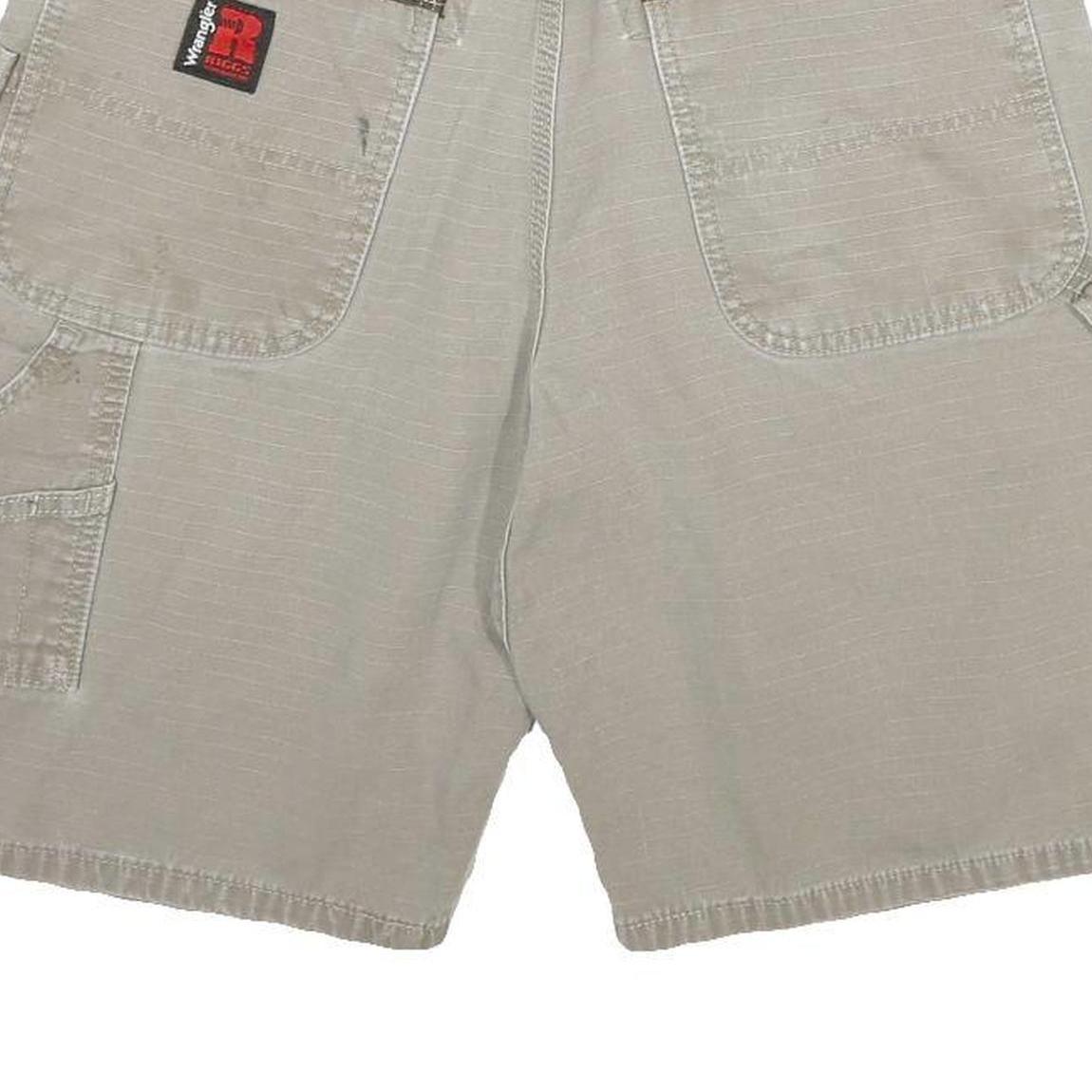 WRANGLER Mens Shorts Beige Casual L W32 Cotton Blend Utility Workwear Relaxed