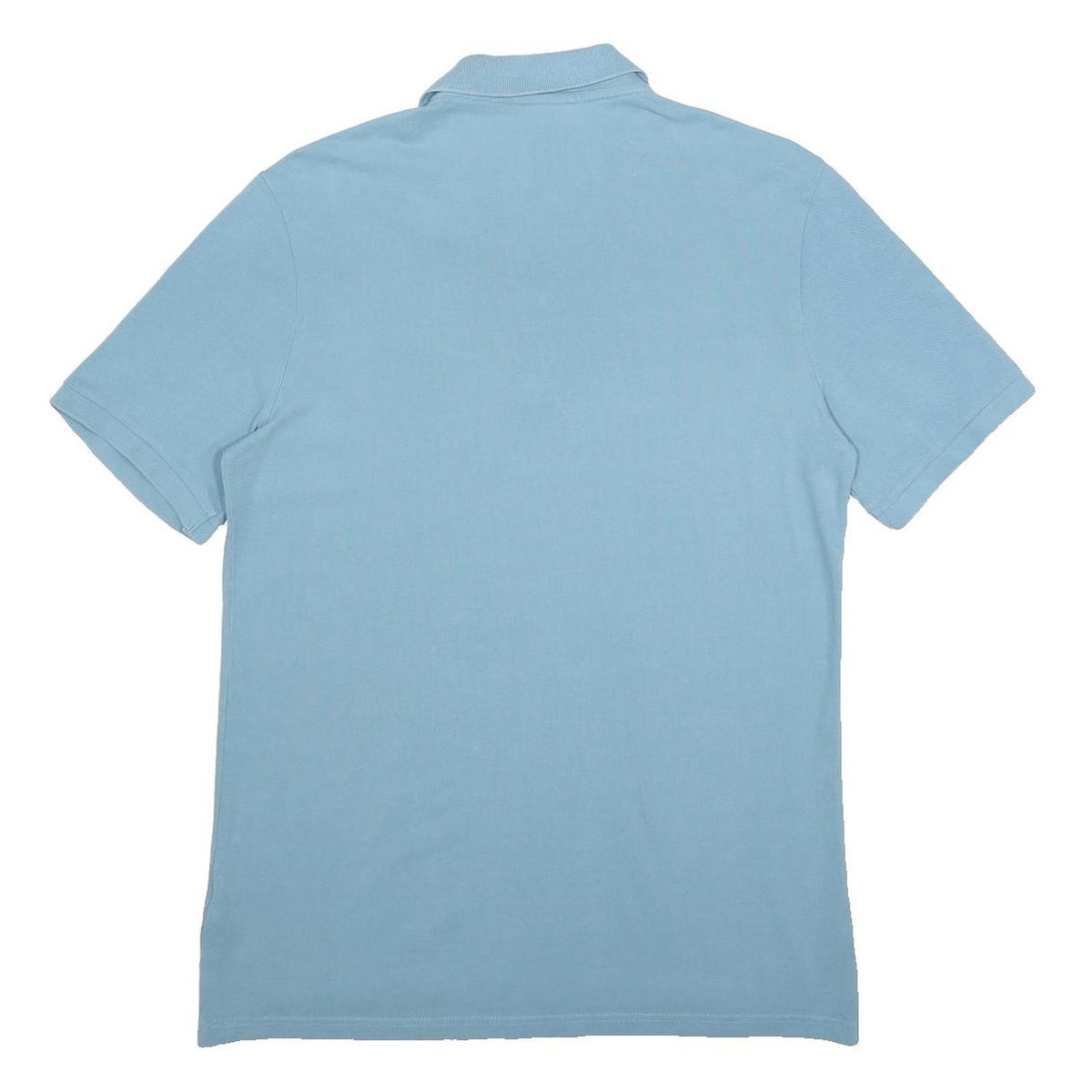 NIKE Mens Blue Short Sleeve Plain M Cotton Blend Polo Shirt Casual Sport