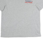 TOMMY HILFIGER Mens Grey Crew Neck Short Sleeve T-Shirt L Graphic Logo