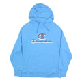 CHAMPION Womens Blue Hooded Pullover 2XL Cotton Blend Casual Sweatshirt