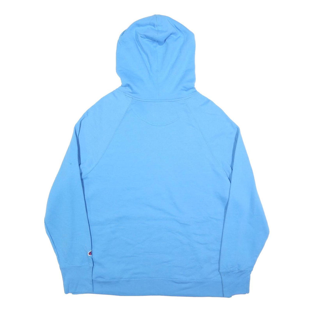 CHAMPION Womens Blue Hooded Pullover 2XL Cotton Blend Casual Sweatshirt