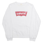 LEVI'S Mens Sweatshirt White Crew Neck M