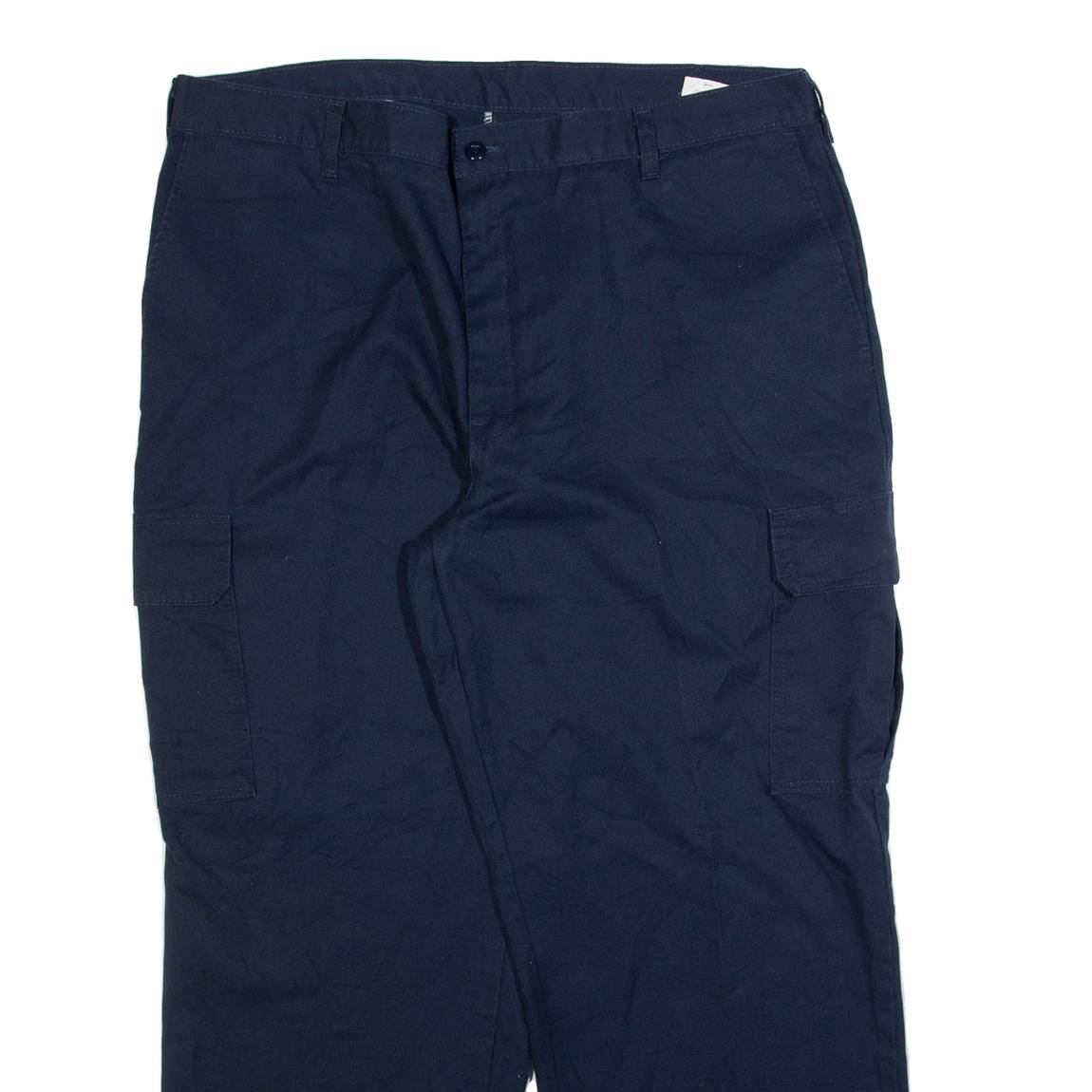 DICKIES Cargo Mens Trousers Blue Relaxed Straight W40 L30