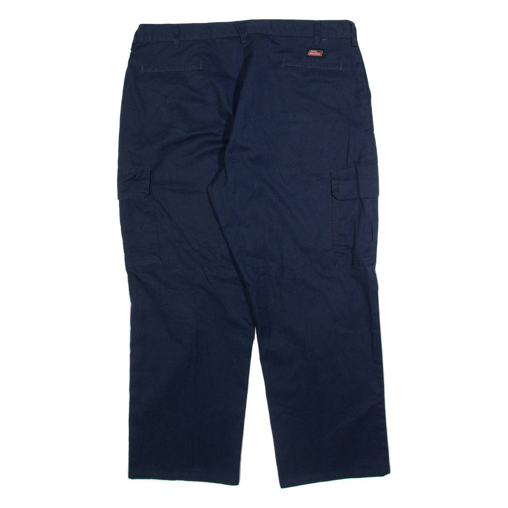 DICKIES Cargo Mens Trousers Blue Relaxed Straight W40 L30