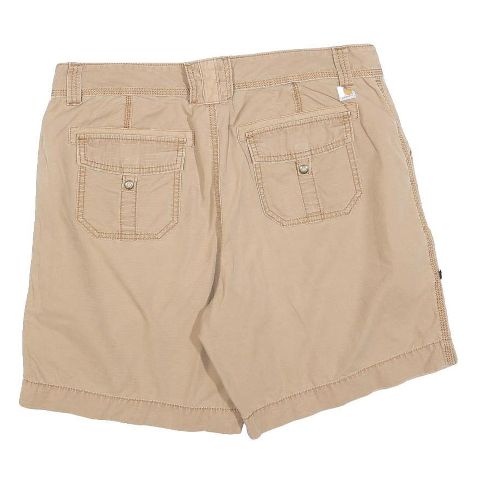 CARHARTT Womens Shorts Beige Casual Relaxed Fit L W36 Cotton Blend