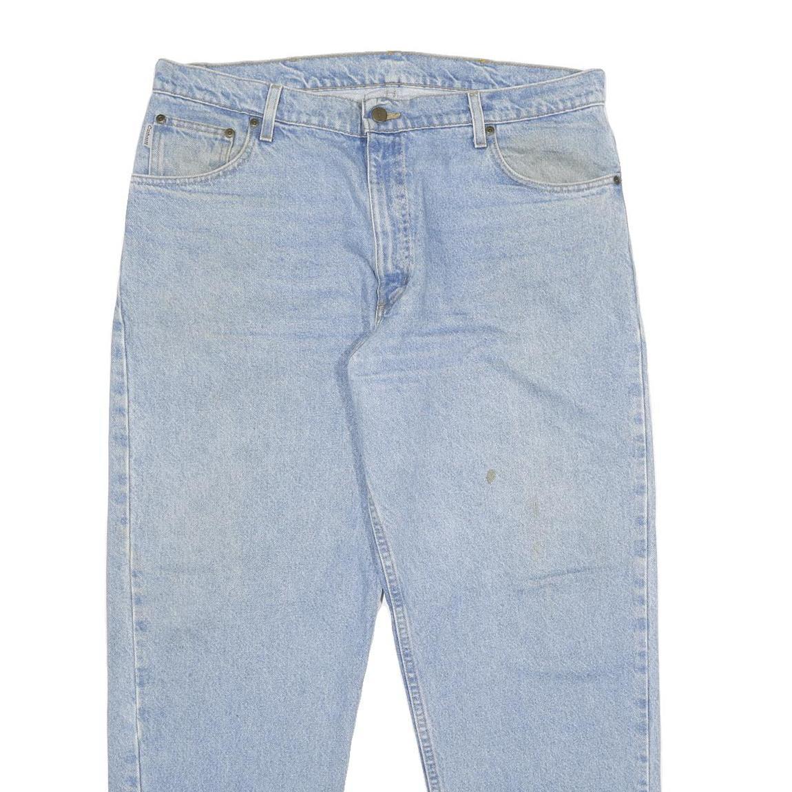 CARHARTT Mens Jeans Blue Relaxed Straight Denim Light W38 L30 Classic Workwear