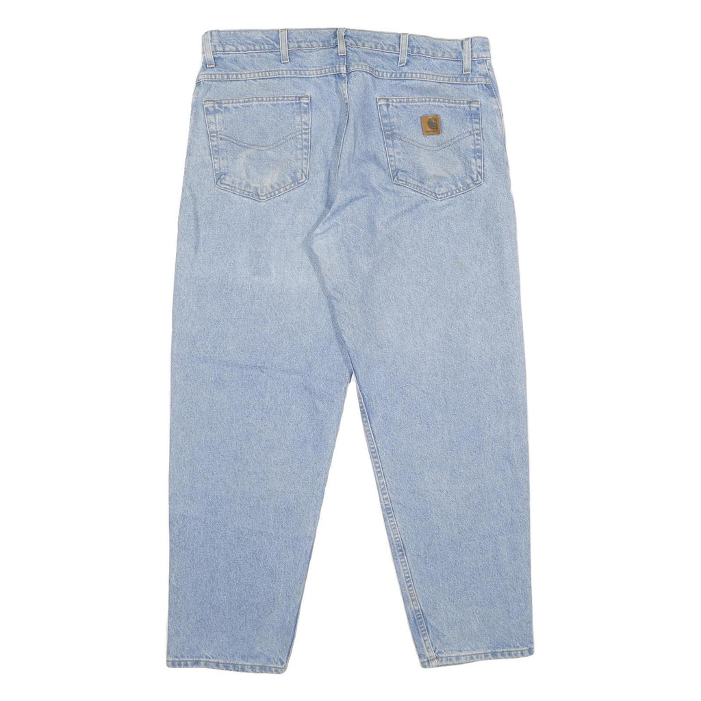 CARHARTT Mens Jeans Blue Relaxed Straight Denim Light W38 L30 Classic Workwear