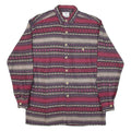 GORDON B BALFORD Mens Flannel Shirt Maroon Striped Long Sleeve M