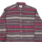 GORDON B BALFORD Mens Flannel Shirt Maroon Striped Long Sleeve M