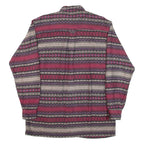 GORDON B BALFORD Mens Flannel Shirt Maroon Striped Long Sleeve M
