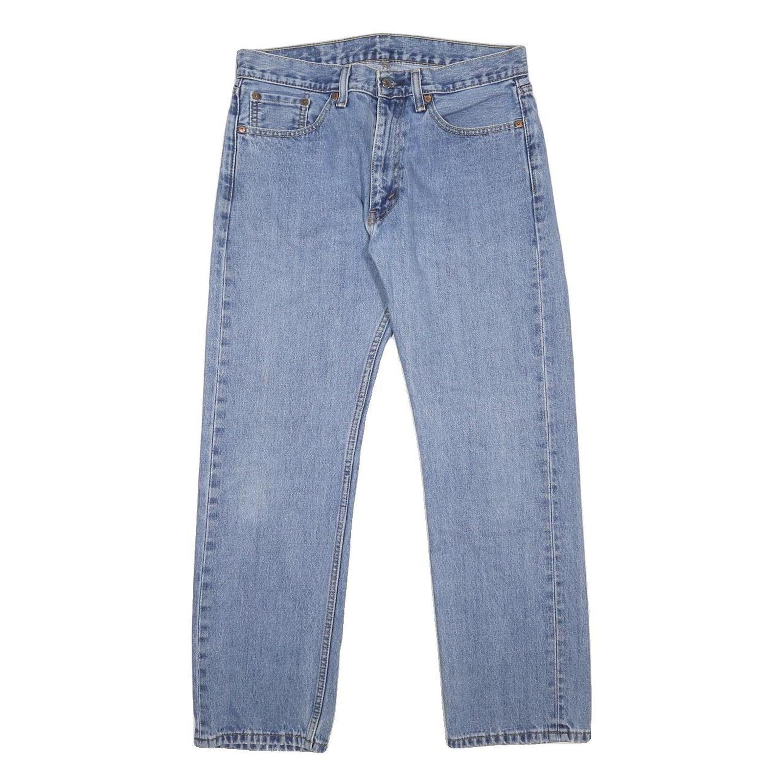LEVI'S 505 Mens Jeans Blue Regular Straight Denim Medium W32 L30 Classic Fit