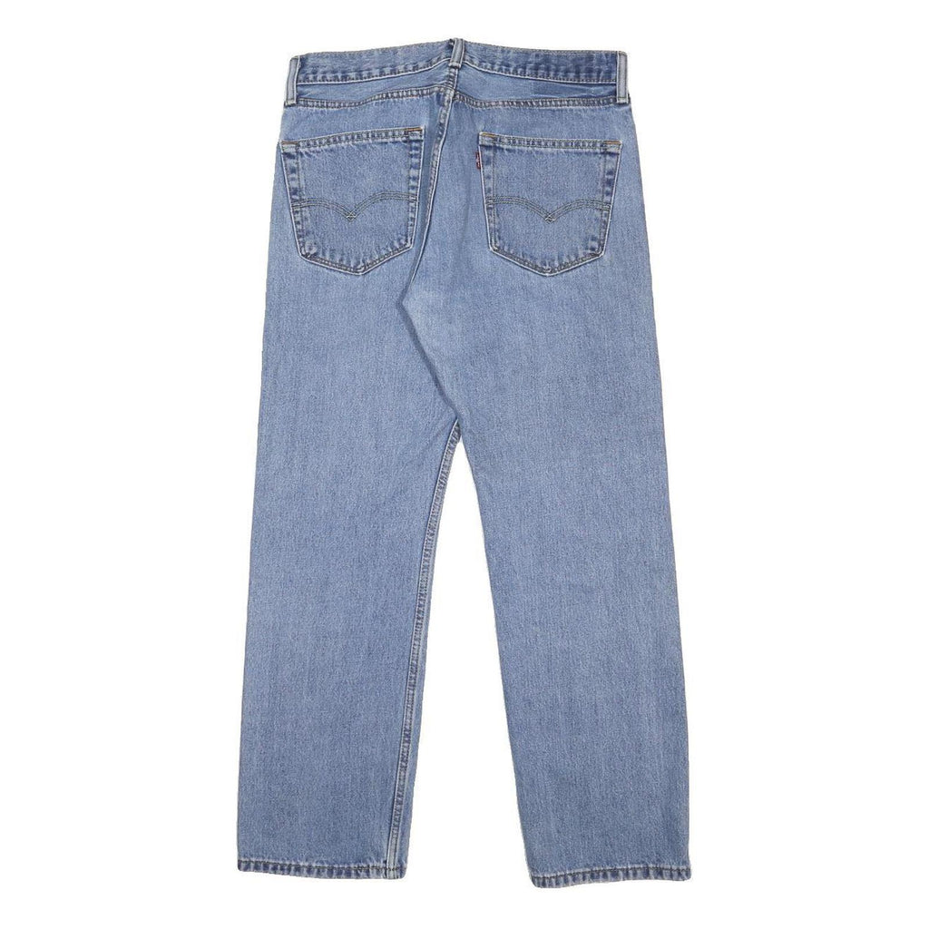 LEVI'S 505 Mens Jeans Blue Regular Straight Denim Medium W32 L30 Classic Fit