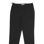 PRADA Womens Black Regular Fit Straight Leg Trousers W28 L29 Classic Tailored