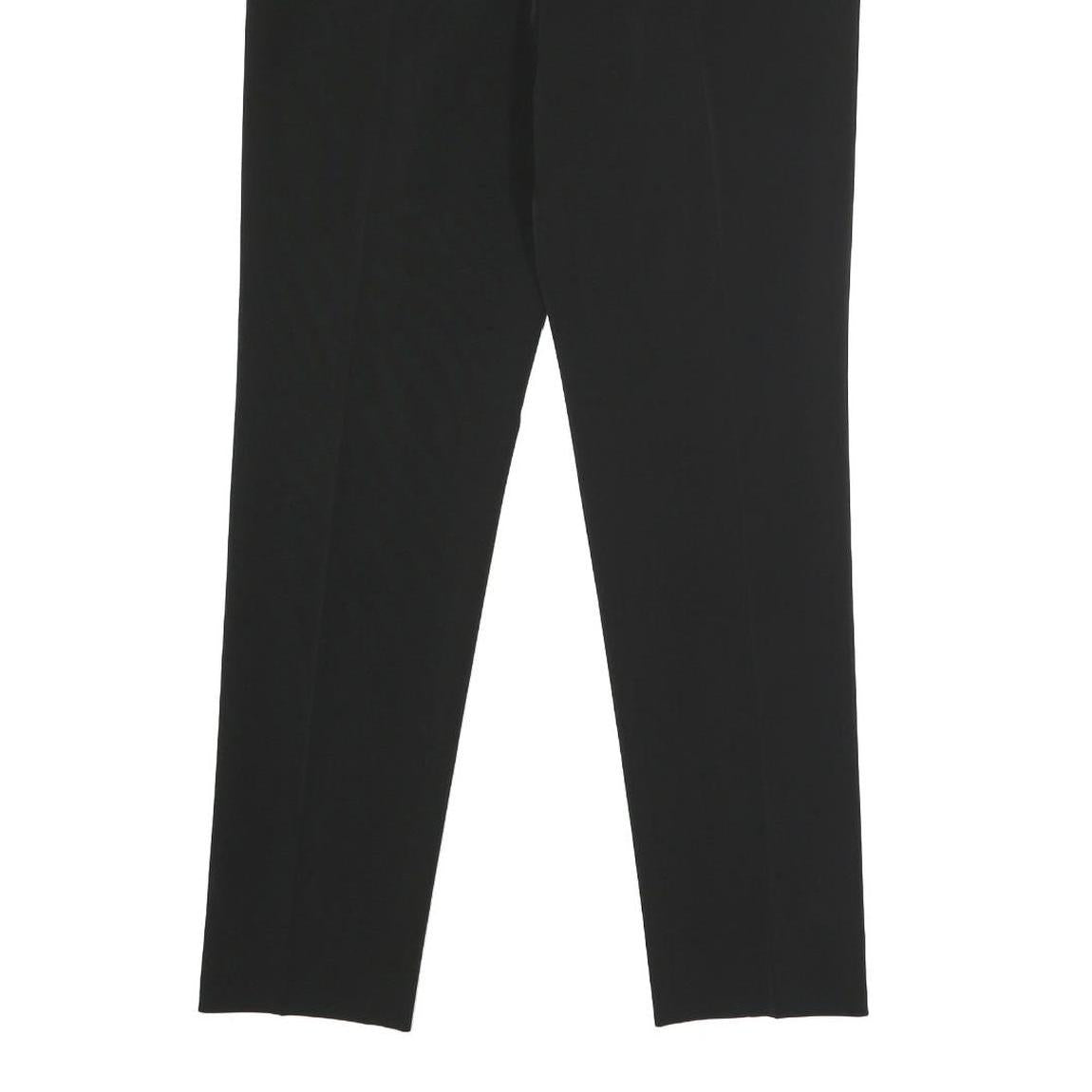 PRADA Womens Black Regular Fit Straight Leg Trousers W28 L29 Classic Tailored