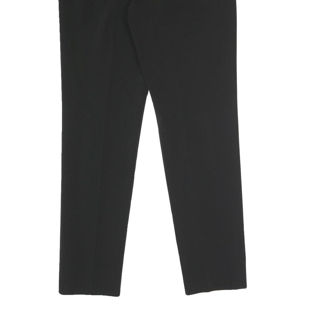 PRADA Womens Black Regular Fit Straight Leg Trousers W28 L29 Classic Tailored