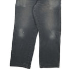 DICKIES Mens Regular Fit Black Denim Jeans W34 L28 Relaxed Zip Cotton Blend