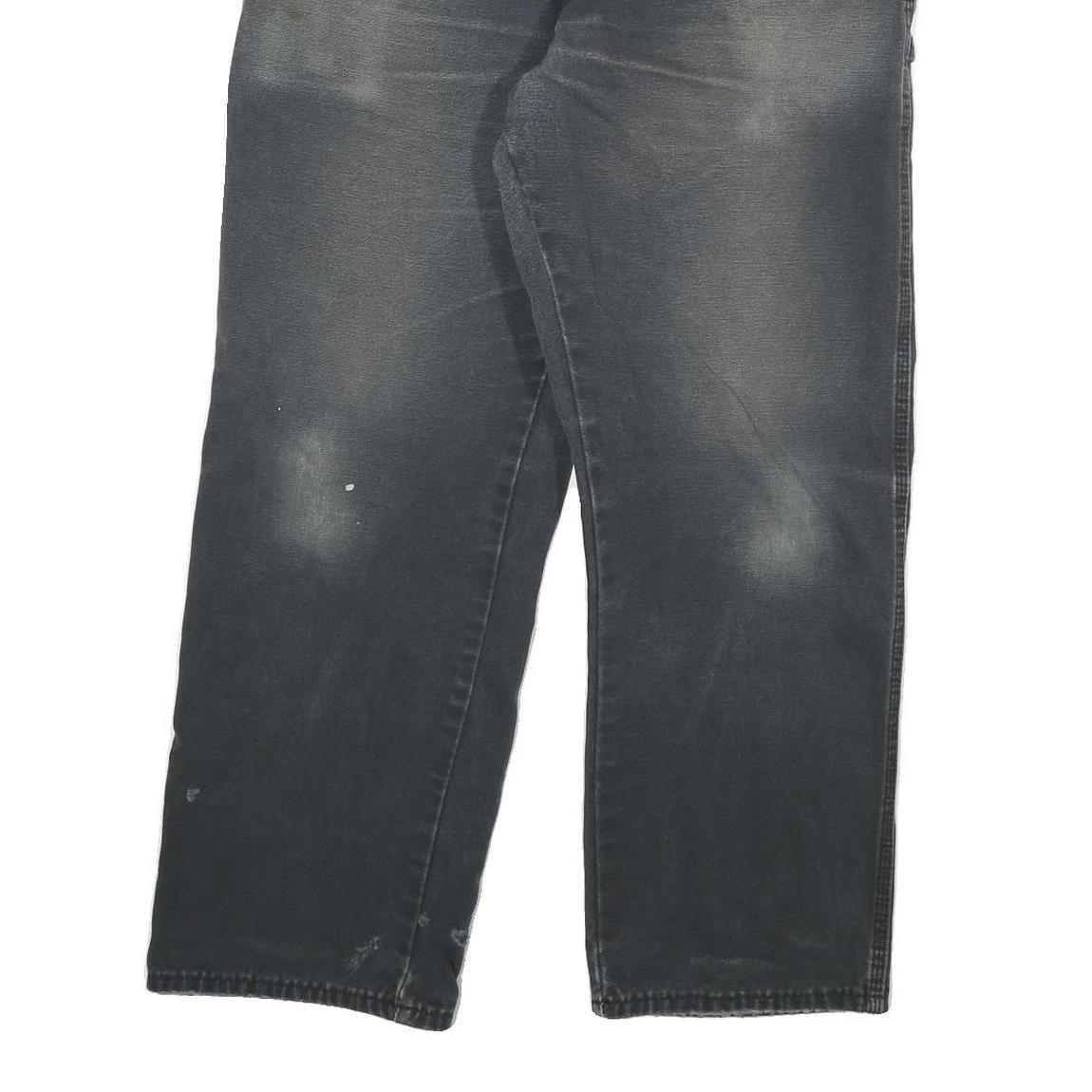 DICKIES Mens Regular Fit Black Denim Jeans W34 L28 Relaxed Zip Cotton Blend