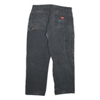 DICKIES Mens Regular Fit Black Denim Jeans W34 L28 Relaxed Zip Cotton Blend