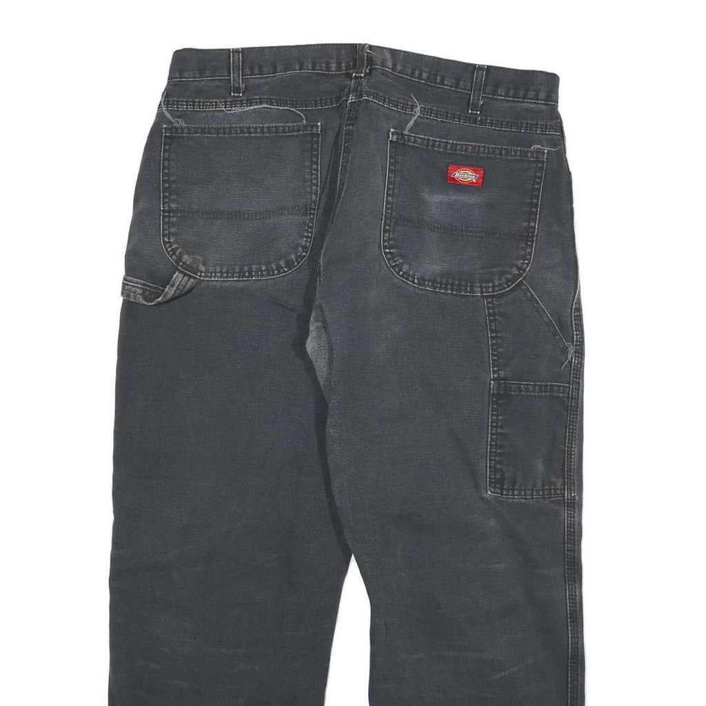 DICKIES Mens Regular Fit Black Denim Jeans W34 L28 Relaxed Zip Cotton Blend