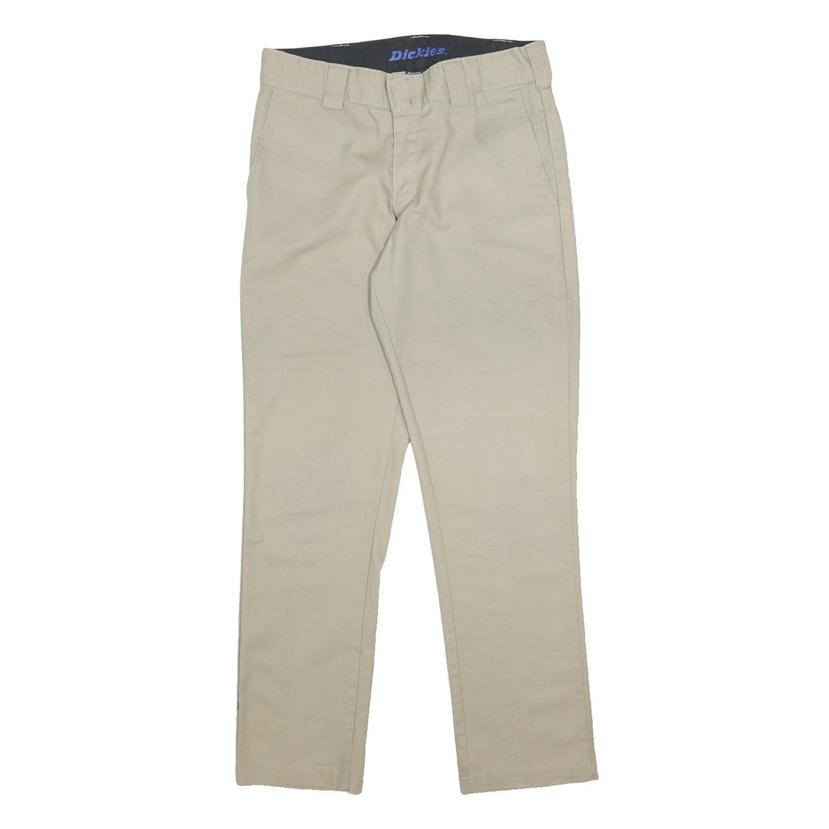 DICKIES Mens Cotton Blend Beige Regular Fit Straight Leg Trousers W31 L30