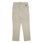 DICKIES Mens Cotton Blend Beige Regular Fit Straight Leg Trousers W31 L30