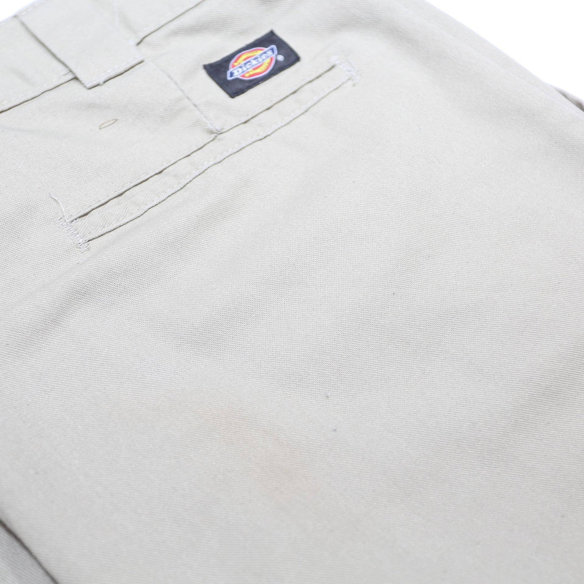 DICKIES Mens Cotton Blend Beige Regular Fit Straight Leg Trousers W31 L30