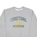 RUSSELL ATHLETIC Mens Grey Correctional Cdcr Academy Crew Neck M Cotton